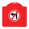 Signmission Designer Series No Left Turn Graphic Only, Red & White Aluminum Sign, 18" x 18", RW-1818-23844 A-DES-RW-1818-23844 - alternate 1